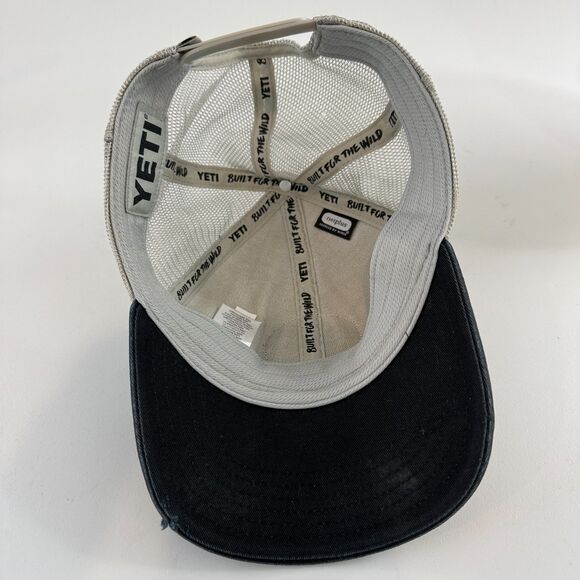 YETI Mountain Badge Trucker Snapback Hat Black Gray - Picture 8 of 11